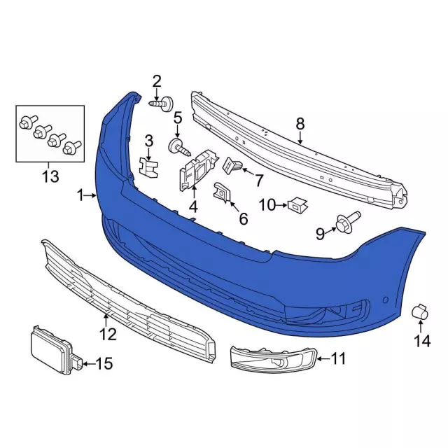 DA8Z-17D957-JPTM - Bumper Cover 2013-2019 Ford Flex | Ford Parts