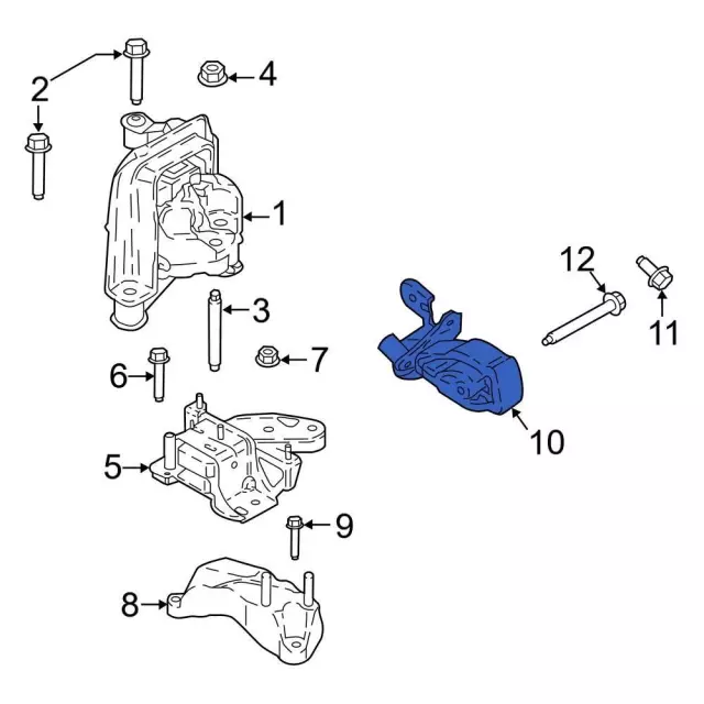 2018-2021 Ford EcoSport Torque Arm gn1z6068d | TascaParts.com