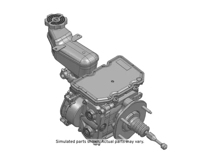 Brake Master Cylinder with Power Brake Booster and Electronic Brake Control Module