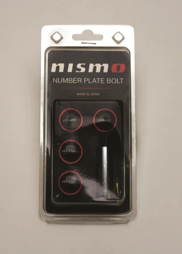 Genuine Nismo License Plate Bolt / Lock Set (red) - 84816-PLBRD