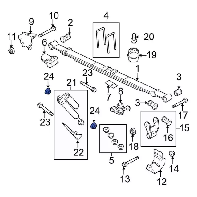 W520214-S440 - Stabilizer Link Nut - 2003-2021 Ford | Eastgate