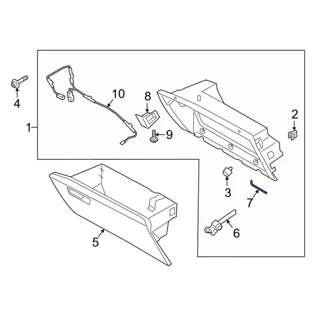 .. A ..¨̮　0605 CJ5Z-7806056-A - Glove Box Assembly Hinge Pin 2013-2025 Ford