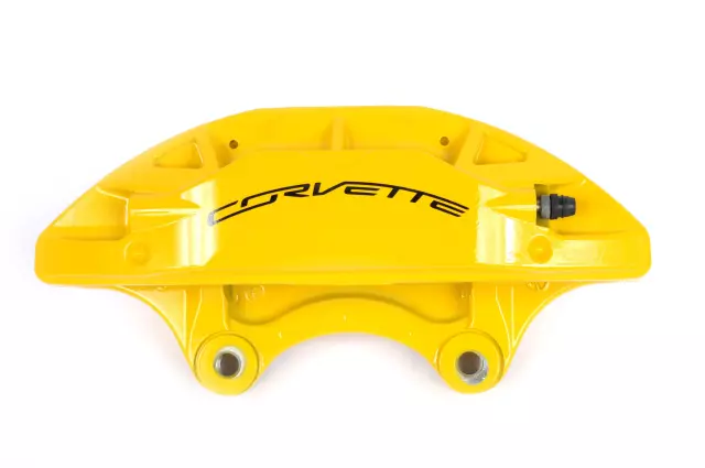 Yellow Front Passenger Side Disc Brake Caliper Assembly