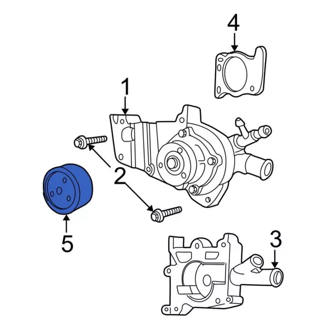 1998-2004 Ford Engine Water Pump Pulley XS4Z-8509-AA | TascaParts.com