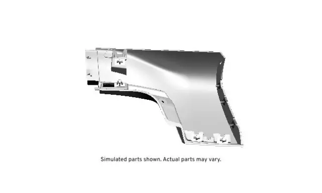 Black Driver Side Rocker Panel Rear Molding