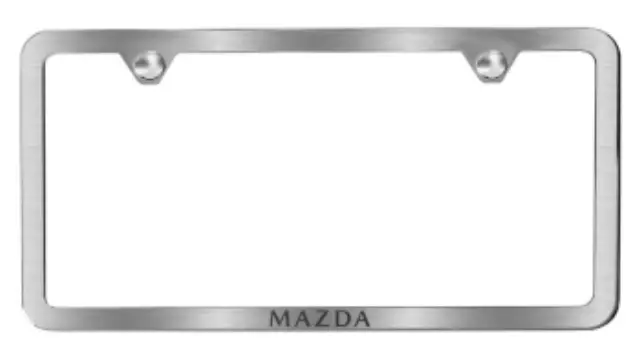 2006-2025 Mazda License Plate Frame Brushed Slimline | Mazda Parts
