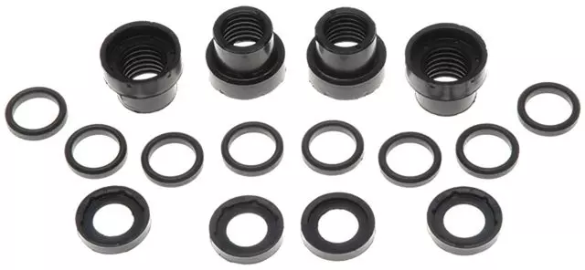 Front Disc Brake Caliper Hardware Kit with Bushings and Caps