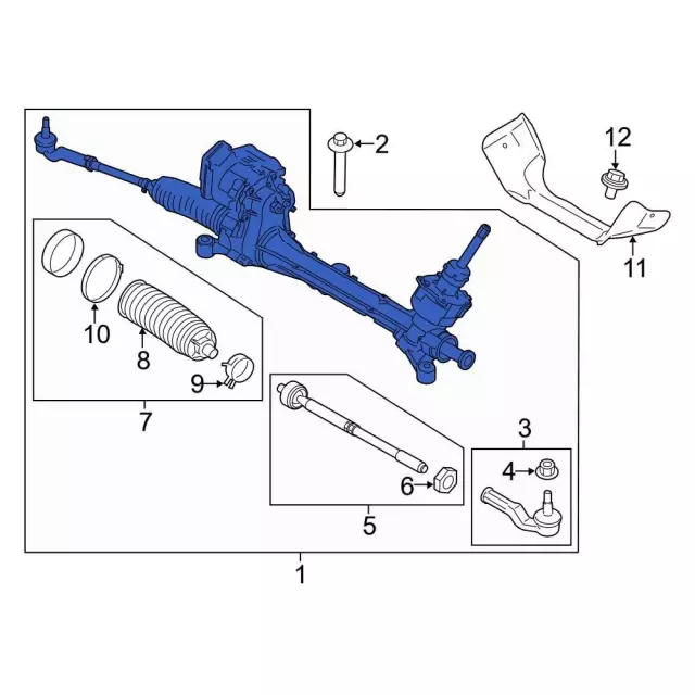 FOMATION　11713 STE-713 - Motorcraft™ Rack And Pinion Assembly - 2019-2023 Ford