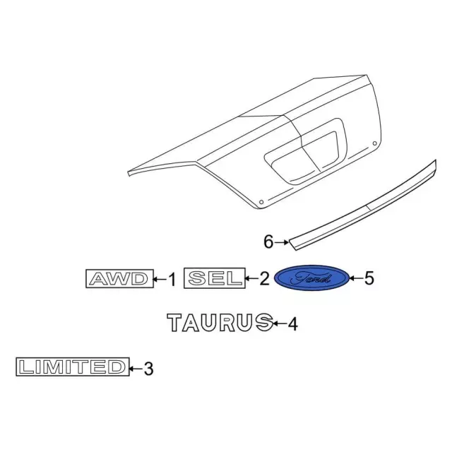 CJ5Z-9942528-H - Nameplate - 2005-2016 Ford | Eastgate Ford