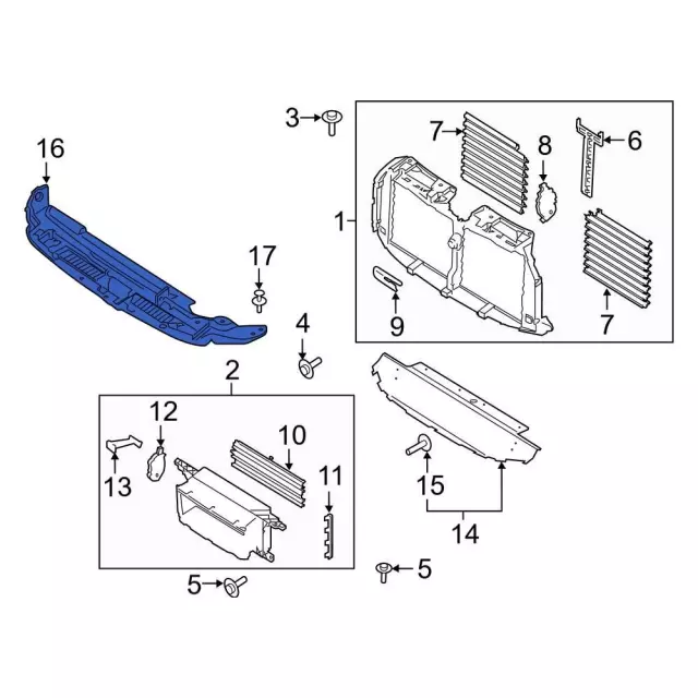 オーダー受付　生地⑤ 2022-2024 Ford Expedition Radiator Support Access Cover NL1Z