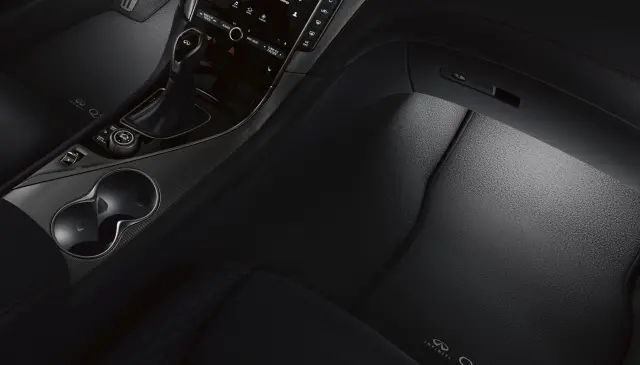 INFINITI Radiant Interior Ambient Lighting — warm glow, footwell LED
