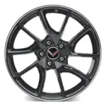 20 Wheel, Rear, Black, Machine Groove