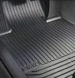 All Weather Rubber Floor Mats - Front - Black