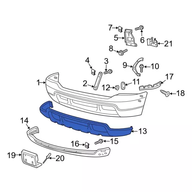 1C3Z-17626-AAD - Valance Panel 2001-2004 Ford | Ford Parts Direct