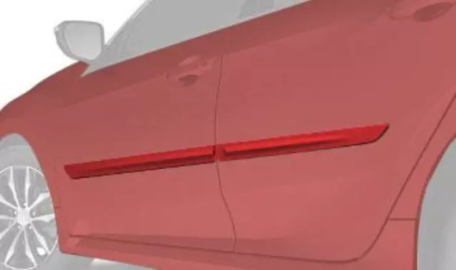 Body Side Moldings - Rallye Red