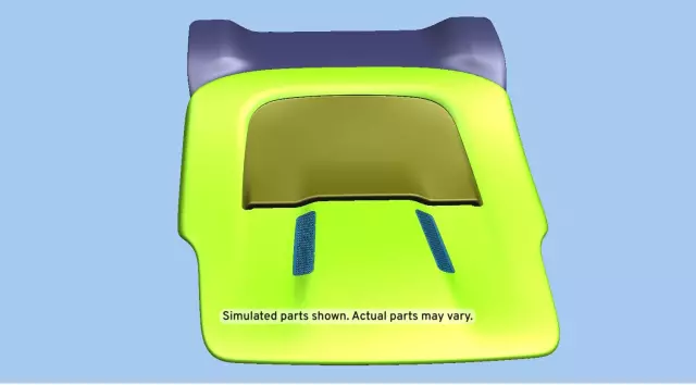 Dark Ash Gray Front Seat Back Cushion Finish Panel