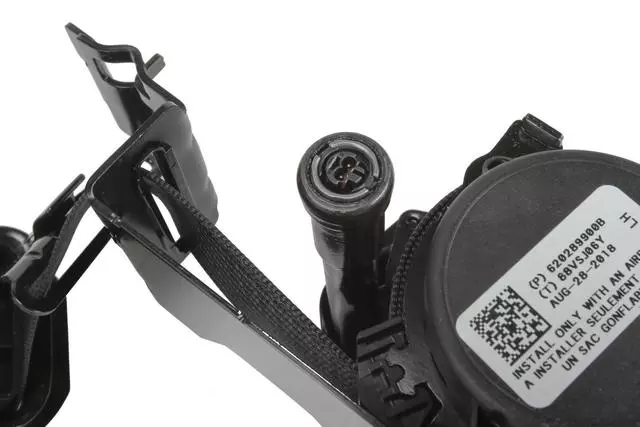 Jet Black Driver Seat Belt with Retractor and Pre-Tensioner