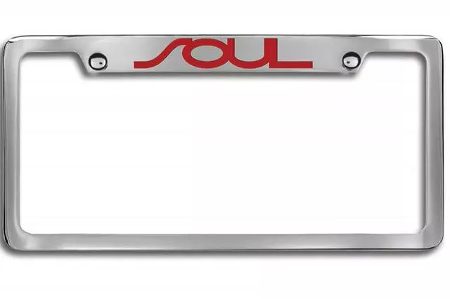 License Plate Frame - Upper Logo - Red