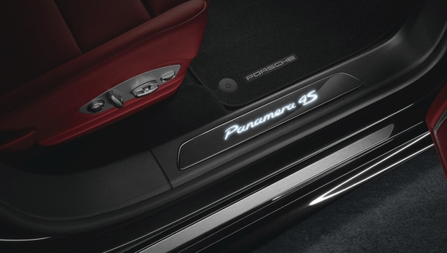2016 Porsche Panamera - Door Entry Guards In Carbon - Illuminated