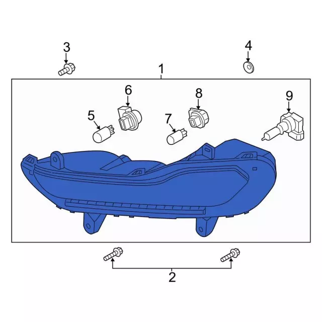 CJ5Z-13200-C - Fog Lamp Assembly - 2013-2016 Ford Escape