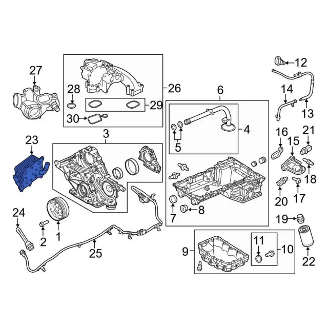 YOC-35 - Motorcraft™ Engine Oil Cooler - 2020-2026 Ford | Eastgate