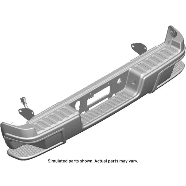 Bright Chrome Rear Bumper Impact Bar