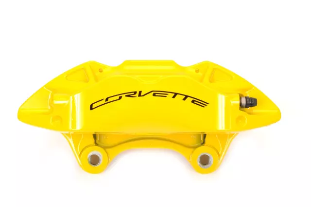 Yellow Front Passenger Side Disc Brake Caliper Assembly