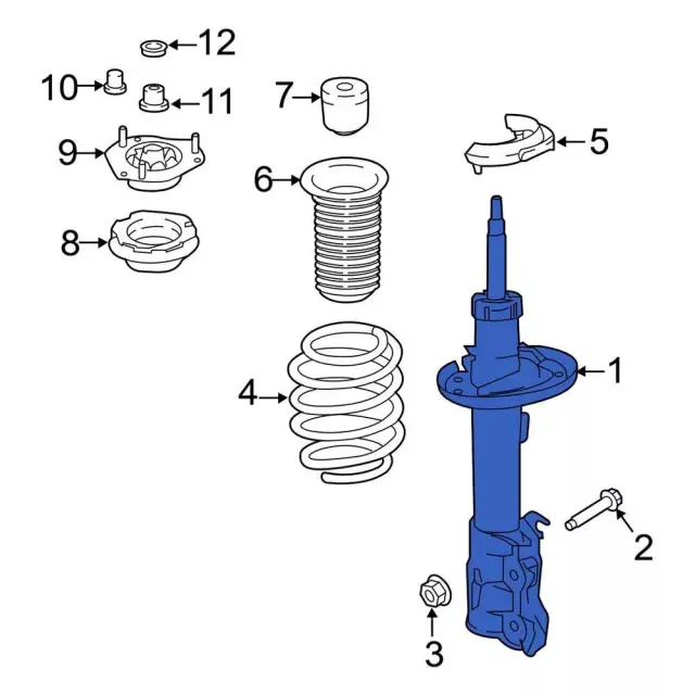 2018-2021 Ford EcoSport Suspension Strut GN1Z-18124-P | OEM Parts