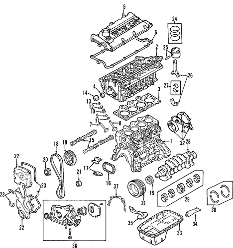 Engine Oem Parts For 2009 Kia Sportage