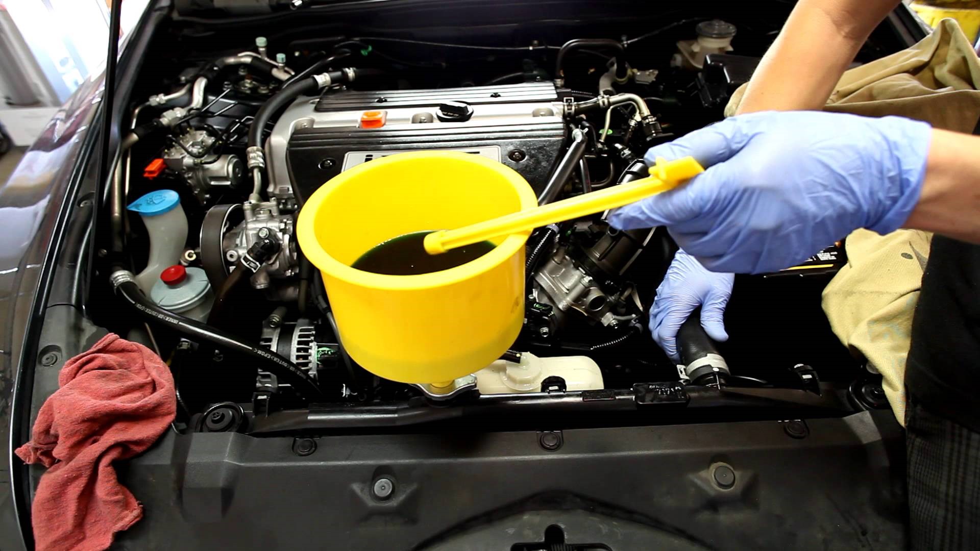 adding water to honda coolant blue