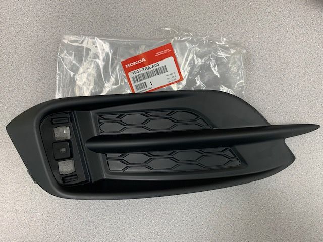 Genuine Honda Civic Front Bumper Filler Right Fog Light Cover OEM 71103TBAA00