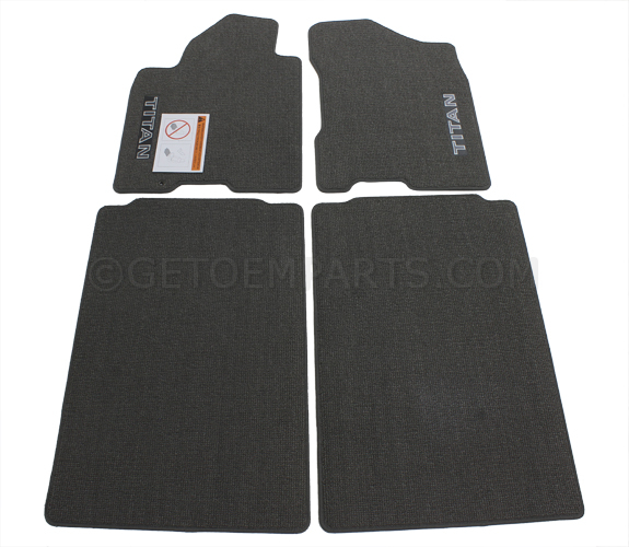 20042008 Nissan Titan Floor Mats Carpeted (4) Crew Cab Gray 999E2