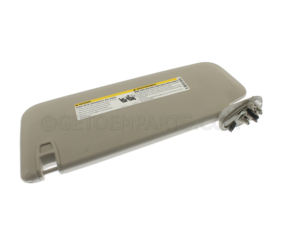 Right Passenger Sun Visor With Mirror Light For 2007-2014 GMC Yukon, Chevy Tahoe, Cadillac Escalade & More - Beige