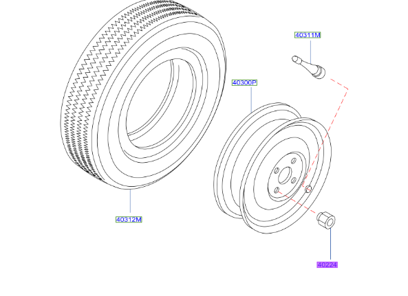 1991-2008 Infiniti Wheel Nut 40224-EJ20A | Infiniti Parts Online