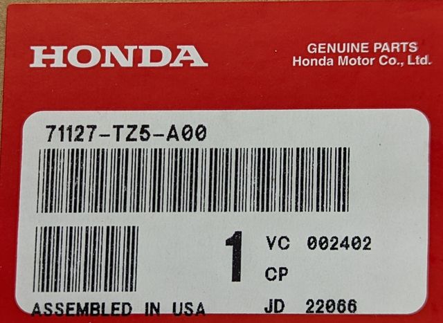 71127-TZ5-A00 - 2017-2020 Acura MDX - Seal Assembly, Front Grille