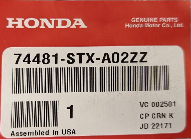 74481-STX-A02ZZ - 2007-2013 Acura MDX - Lid, Fuel Filler | All