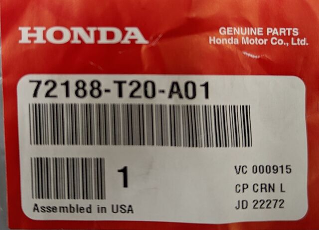 72188-T20-A01 - 2022-2024 Honda - Handle, Outside Gasket | All