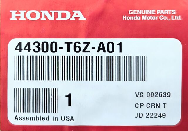 44300-T6Z-A01 - Front Wheel Bearing | All Discount Parts Store