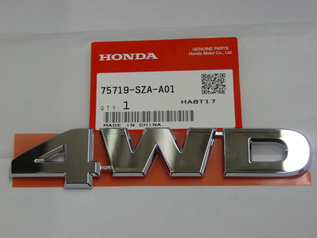 Genuine Honda (4WD) Emblem Nameplate 75719-SZA-A01 | eBay