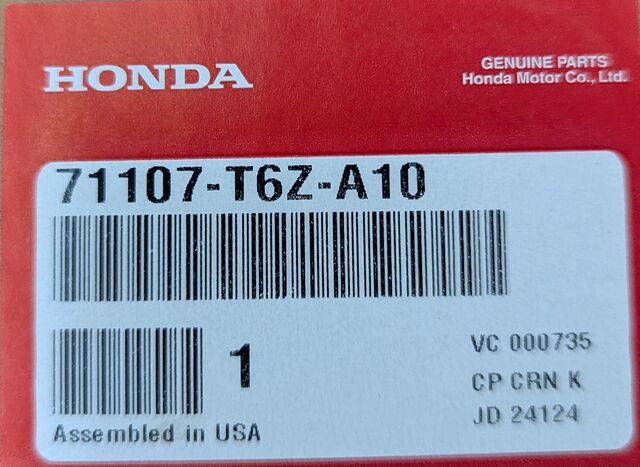 71107-T6Z-A10 - 2021-2023 Honda - Trim Molding | All