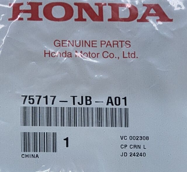 75717-TJB-A01 - 2019-2021 Acura RDX - Emblem, Side (A-Spec) | All