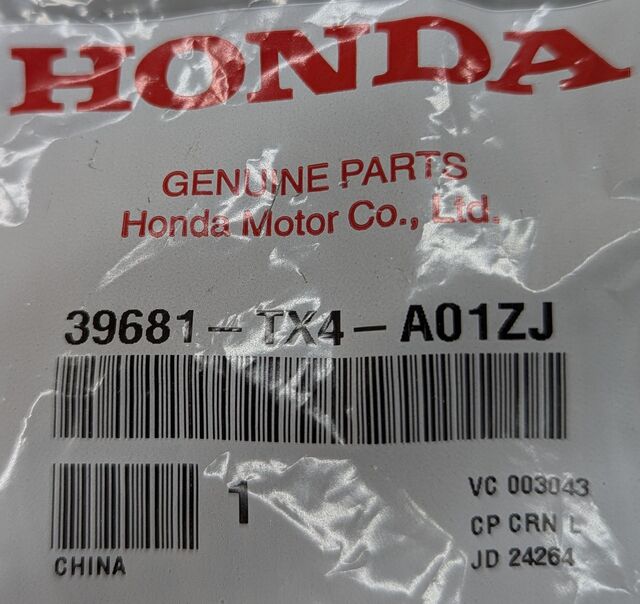 39681-TX4-A01ZJ - 2017-2023 Honda - Cover Assembly Parking
