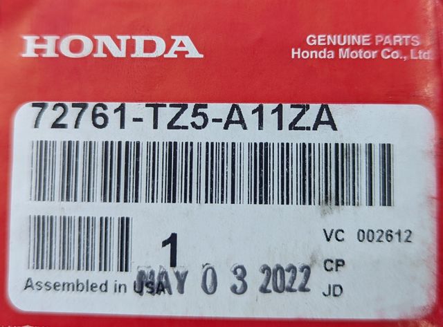 72761-TZ5-A11ZA - 2014-2020 Acura MDX - Garnish, L Rear Door