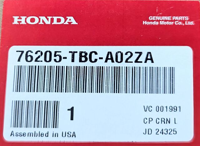 76205-TBC-A02ZA - 2016-2021 Honda Civic - Housing Set R *NH70