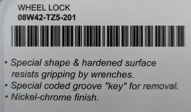 2022-2025 Acura MDX Steel Wheel Locks Kit Black | All Discount