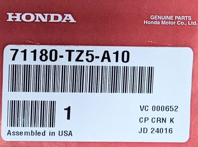 71180-TZ5-A10 - 2017-2020 Acura MDX - Base, Front License Plate