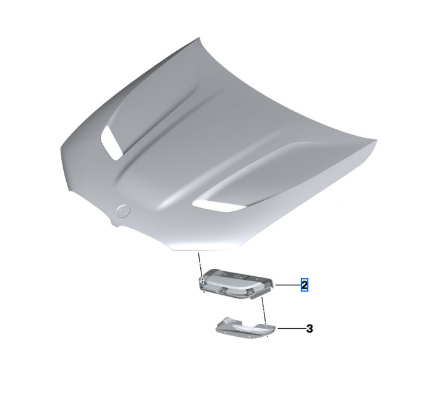 Genuine BMW 51-91-8-084-517 | Cover Engine Bonnet Left (CFK - M5 