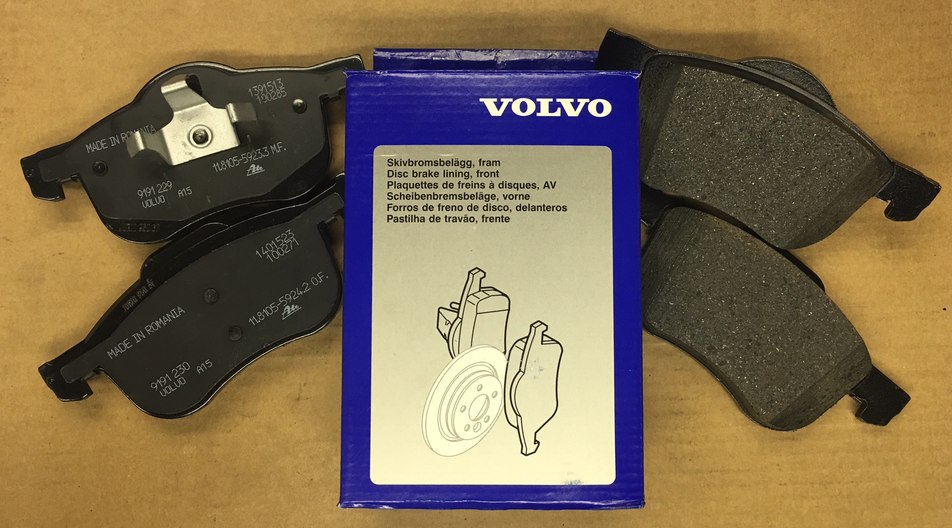 Buy this Genuine 19992009 Volvo Brake Pads 8634921 Volvo OEM Parts