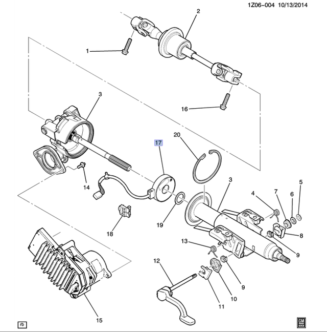 23232310 Steering Shaft Torque Sensor GMPartsNow