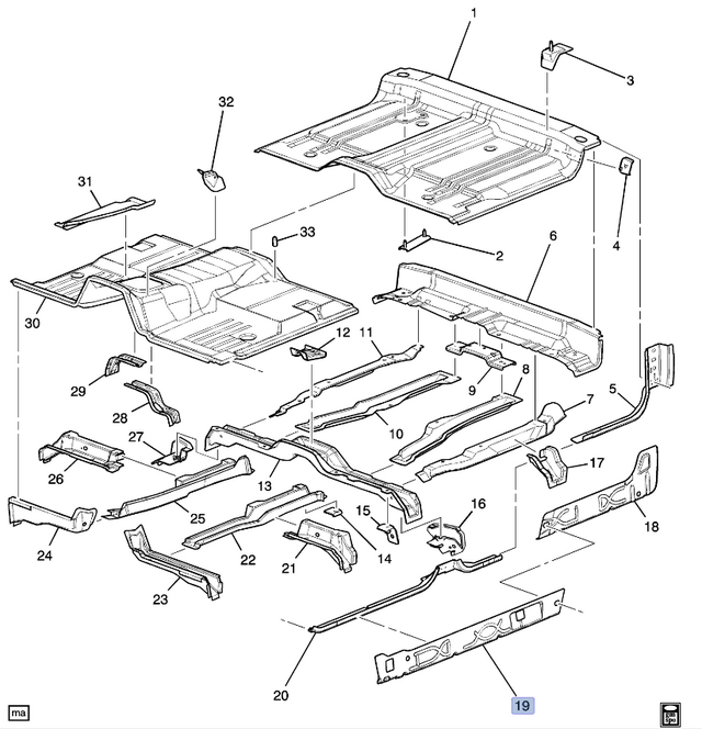 22770430 - Driver Side Rocker Front Inner Panel 2000-2019 GM | GMPartsNow